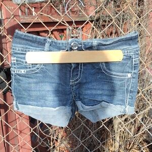 Wallflower Dark Blue Jean Shorts